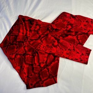 Lulu lemon leggings, red snake print